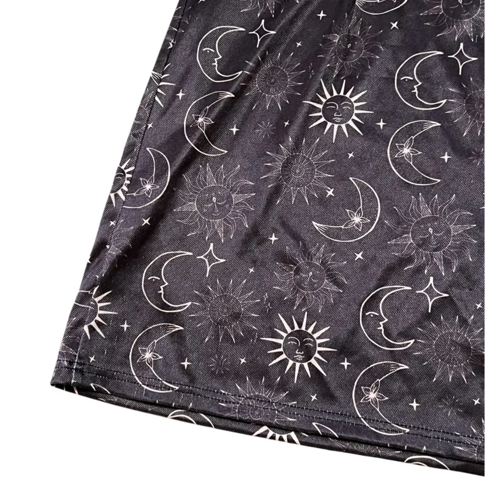 Urban Outfitters black & white celestial stars and moons mini dress - Picture 8 of 12